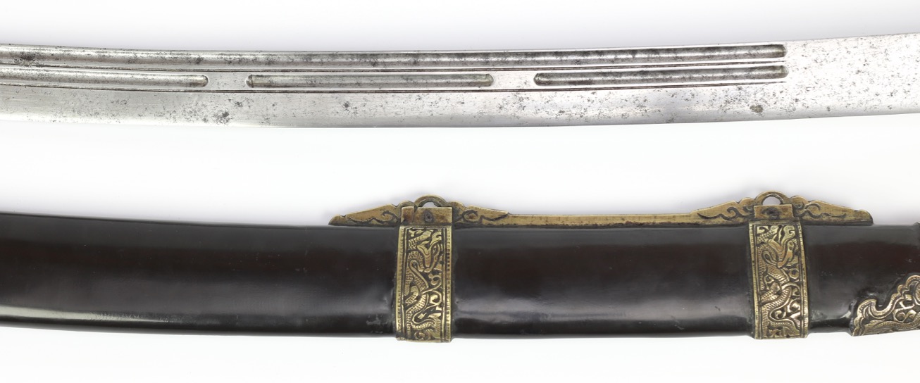 An antique Chinese officer saber of the 19th century.