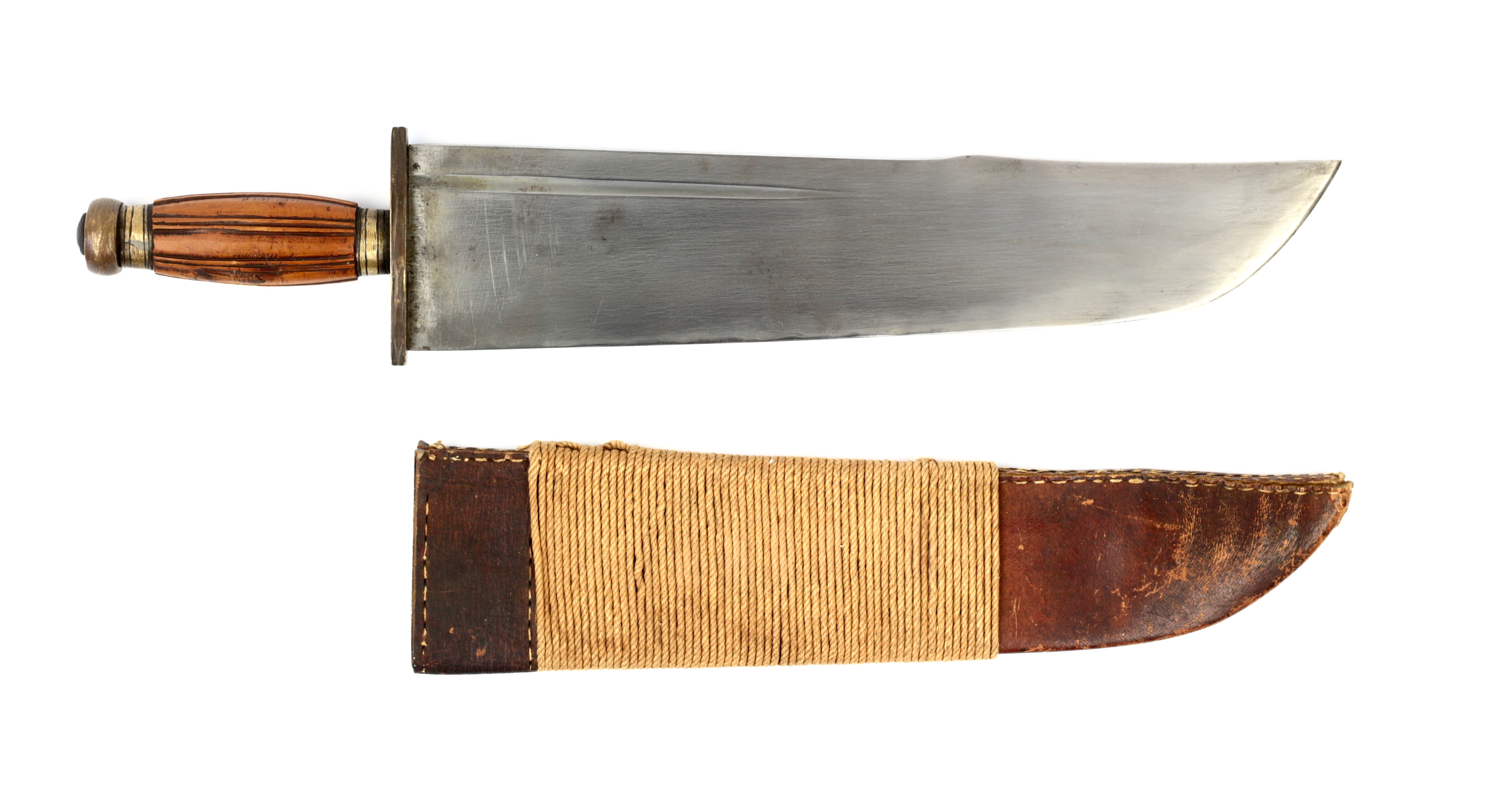 A wide-bladed antique Chinese fighting knife