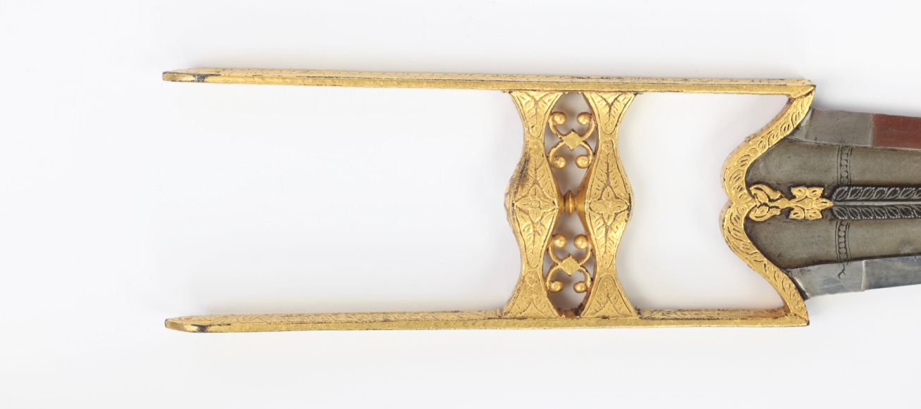 A lavishly gilt katar in the Bundi style, from the Leo Figiel collection.