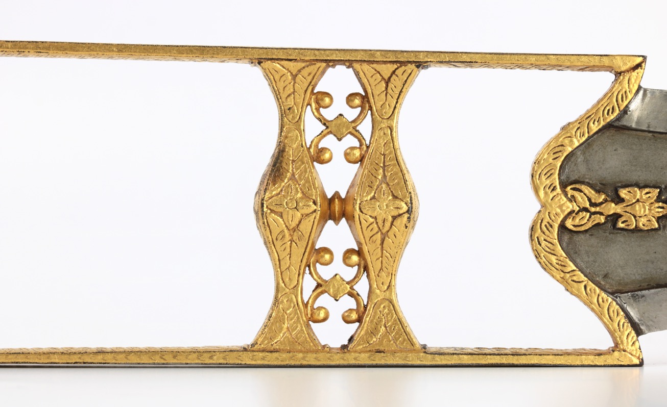 A lavishly gilt katar in the Bundi style, from the Leo Figiel collection.