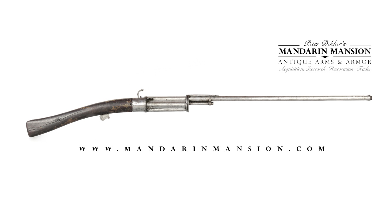 An Indian revolving matchlock musket. www.mandarinmansion.com