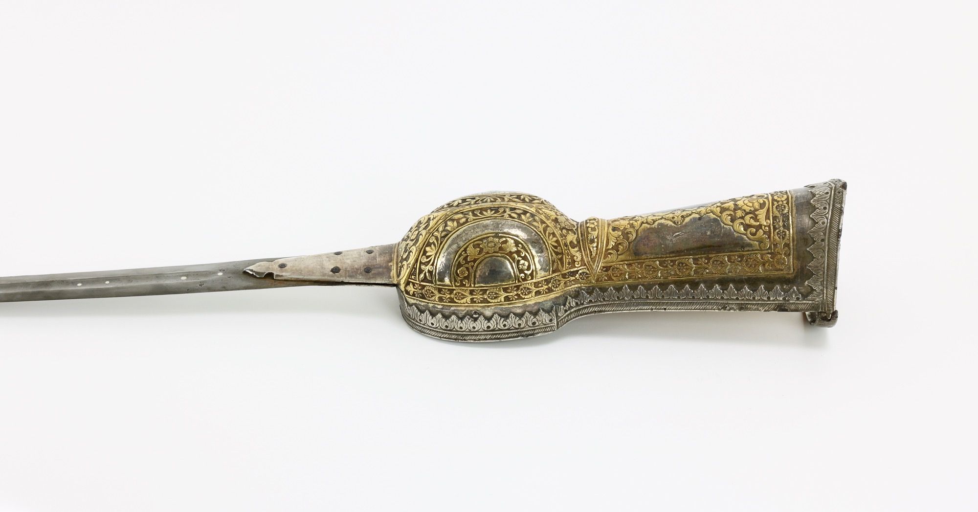 An Indian guantlet sword (pata) with Kutch style decoration