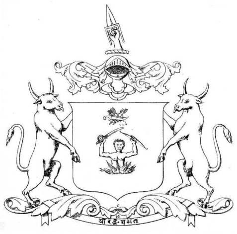 The coat of arms of Bundi. 1877.