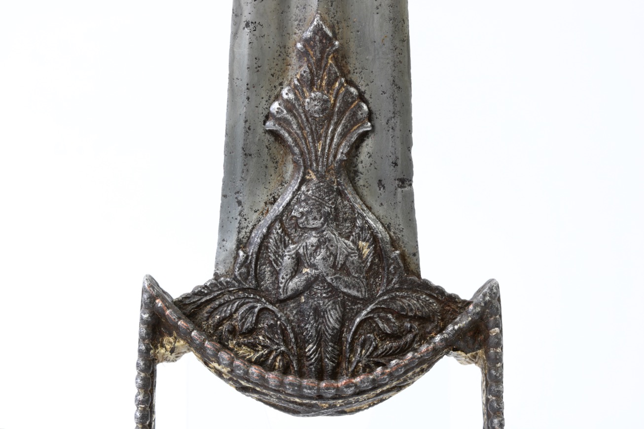 Garuda on an antique katar of a style associated with the Tanjore armory.