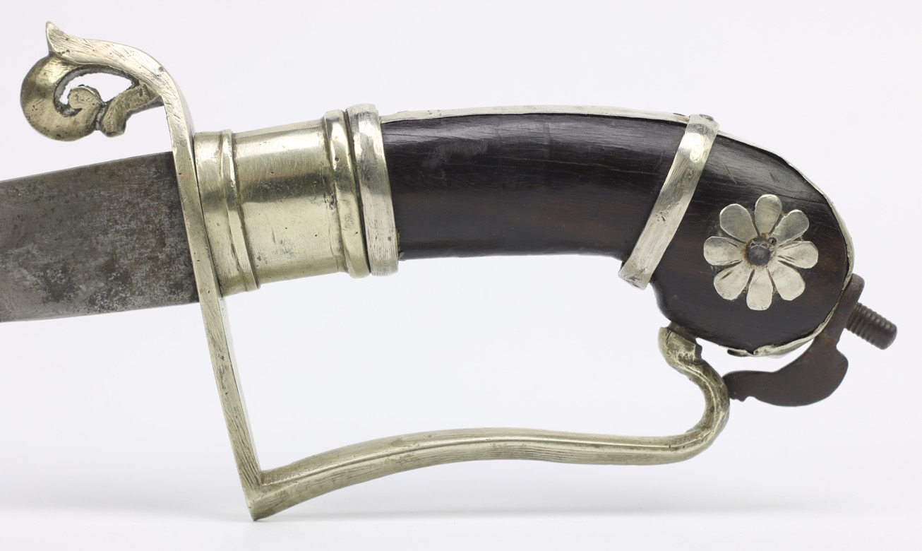 A silver hilted parang nabur of south Borneo