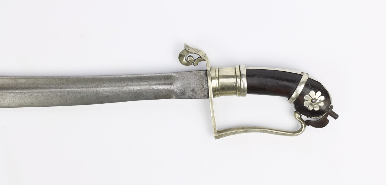 A silver hilted parang nabur of south Borneo