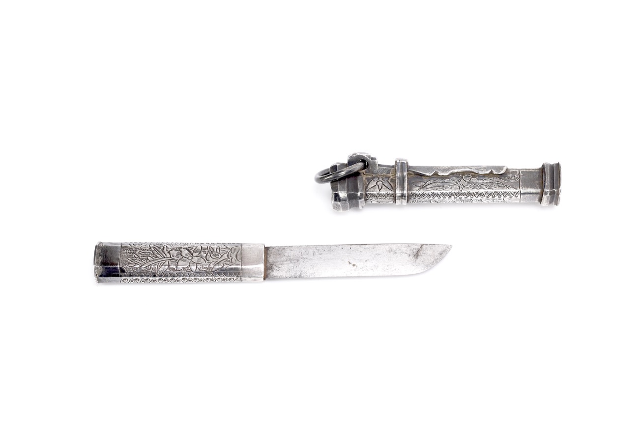 A Korean lady's silver knife or eunjangdo