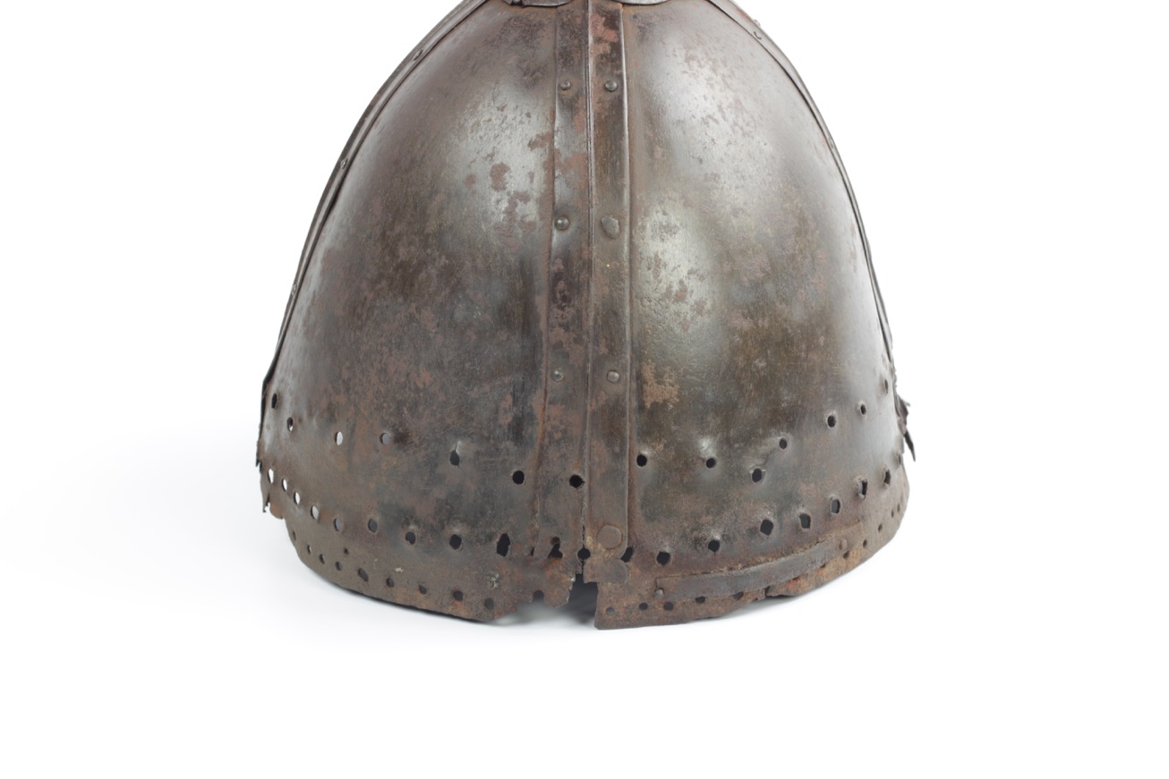 An antique Korean helmet probably from the Imjin wars