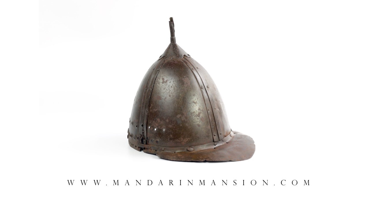 An antique Korean helmet probably from the Imjin wars