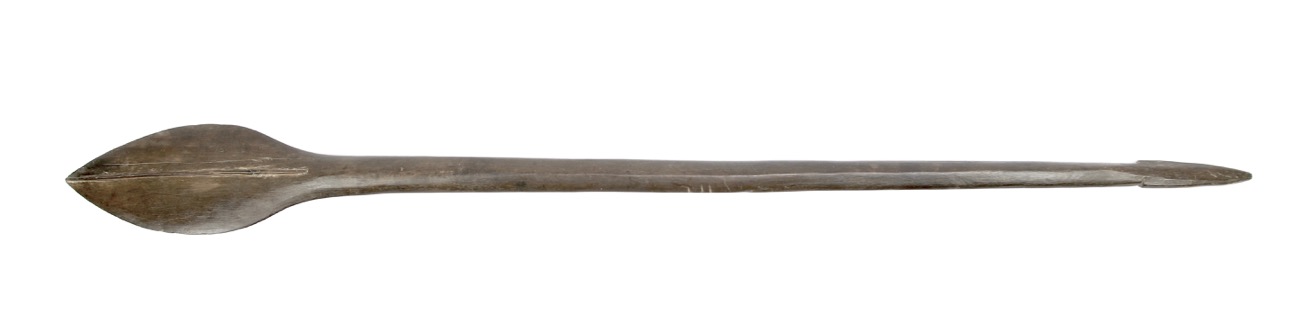 A war club from the Solomon island, of paddle shape which is typical for those found on the island of Nggela, also known as Florida island, in the center of the archipelago.
