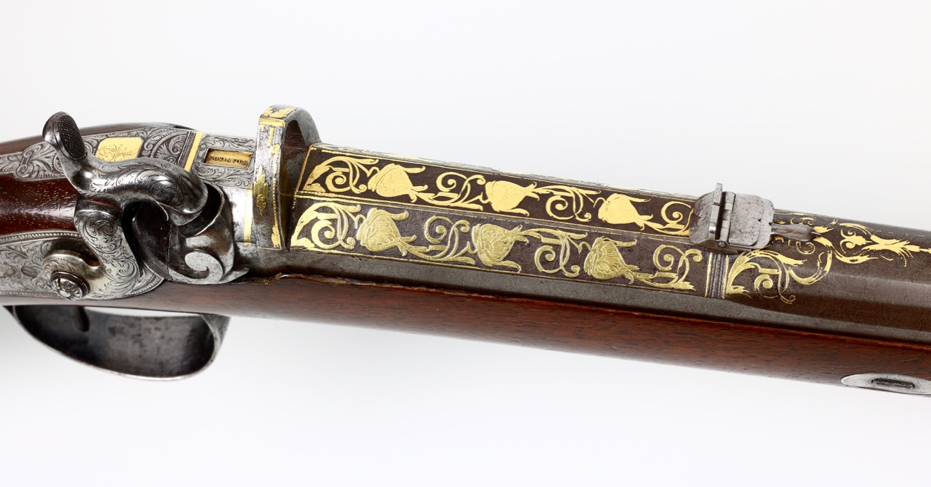 An English 19th century rifle with a fine Ottoman rifled barrel of the 18th century.