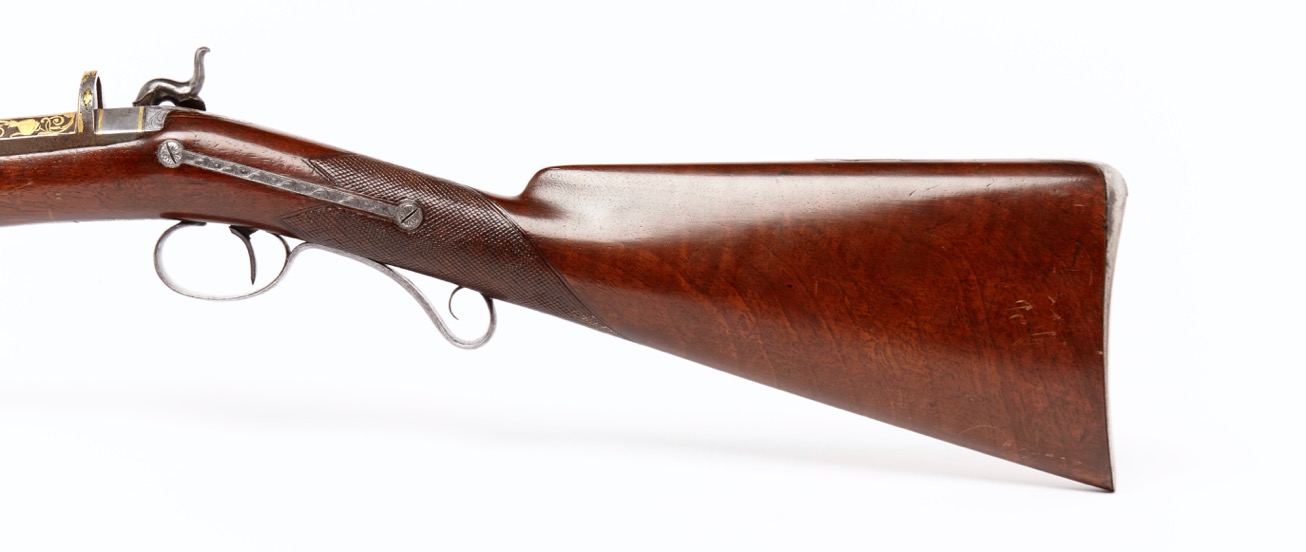 An English 19th century rifle with a fine Ottoman rifled barrel of the 18th century.